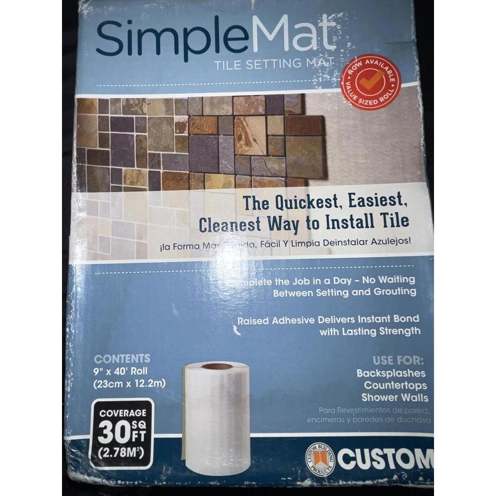 Custom Building Products Tile Setting Mat 9" W x 3.33' L x 5 mm White (30-Sq-Ft)